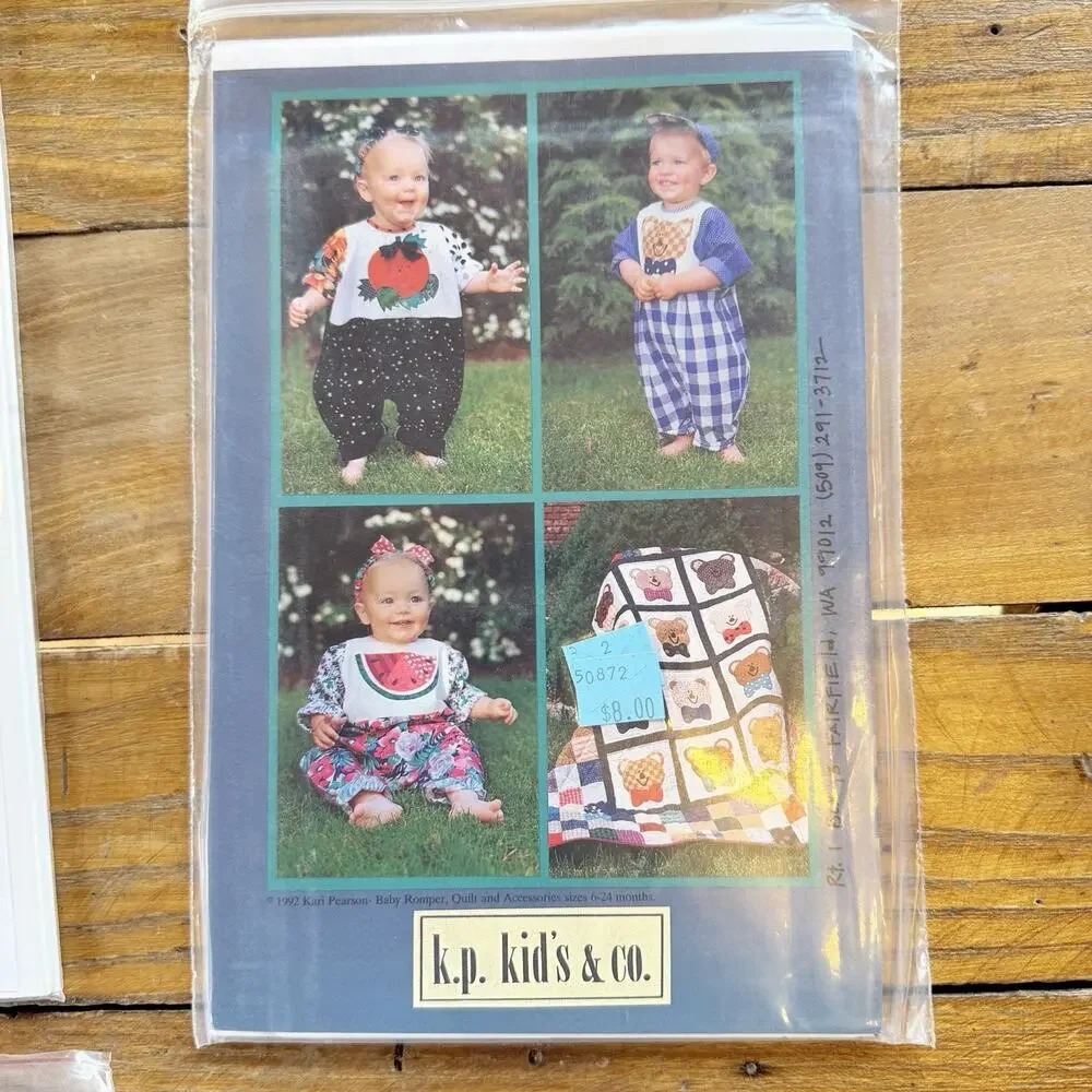 Vintage Sewing Pattern Lot Kids Clothes Applique Jacket Dress 90s Craft 6 Pcs